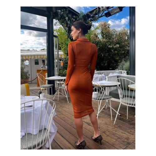 Bohemia Terracota Midi Dress - Image 4