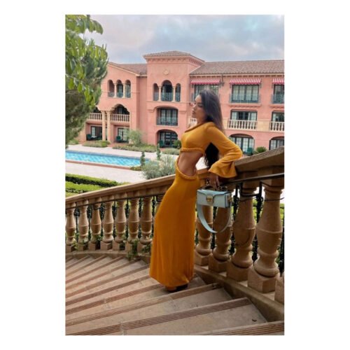 Aidna Mustard Dress - Image 2