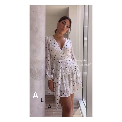 White Alia Polka Dress