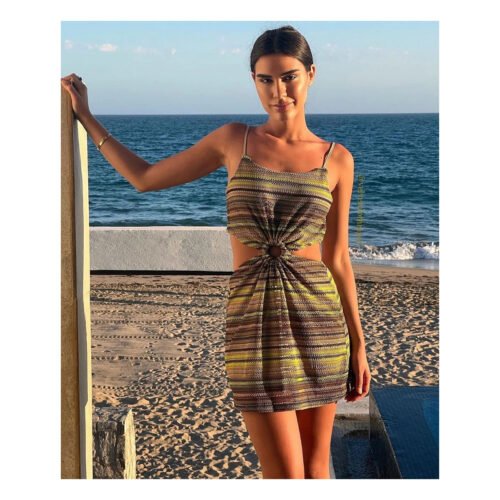 Alicante Olive Mini Dress - Image 4