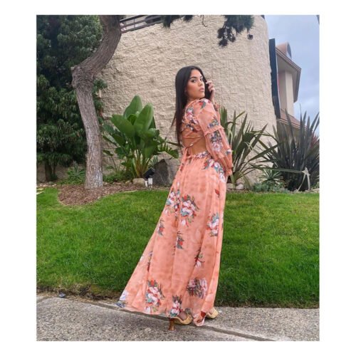 Amazing Coral Maxi Beach Dress - Image 3