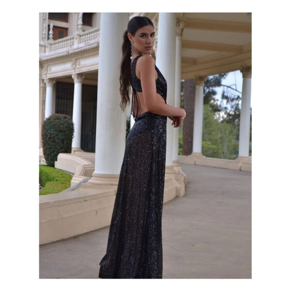 Anna Sparkly Black Dress - Image 3