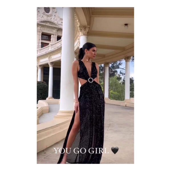 Anna Sparkly Black Dress