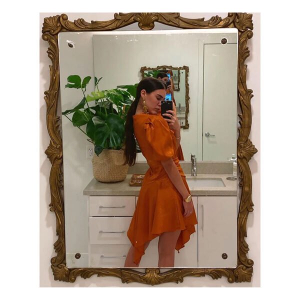 Asymetric Caramel Dress - Image 3