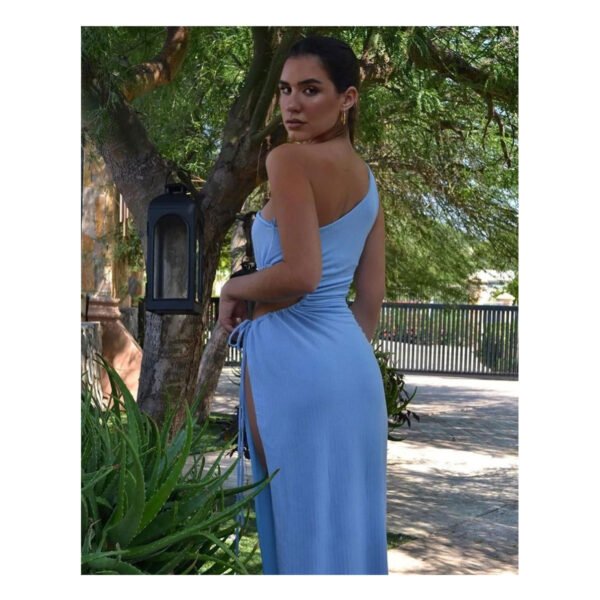 Baby Blue Side Cut Dress - Image 5