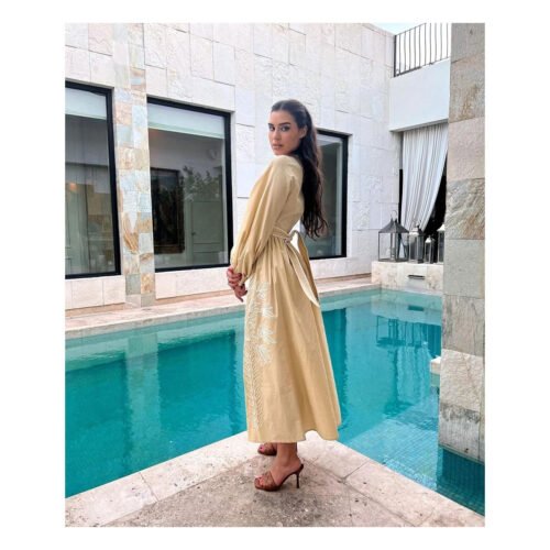 Clara Beige Dress - Image 3