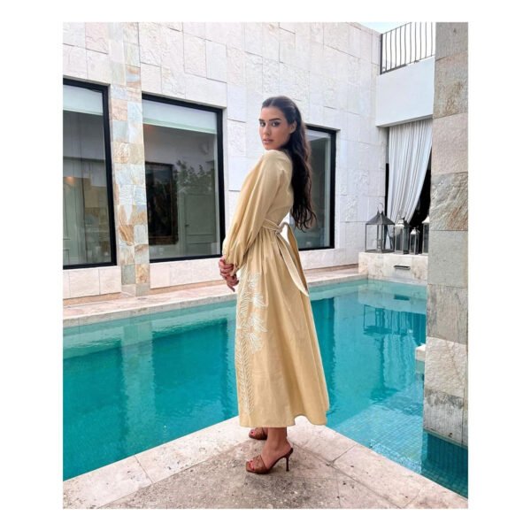Clara Beige Dress - Image 3
