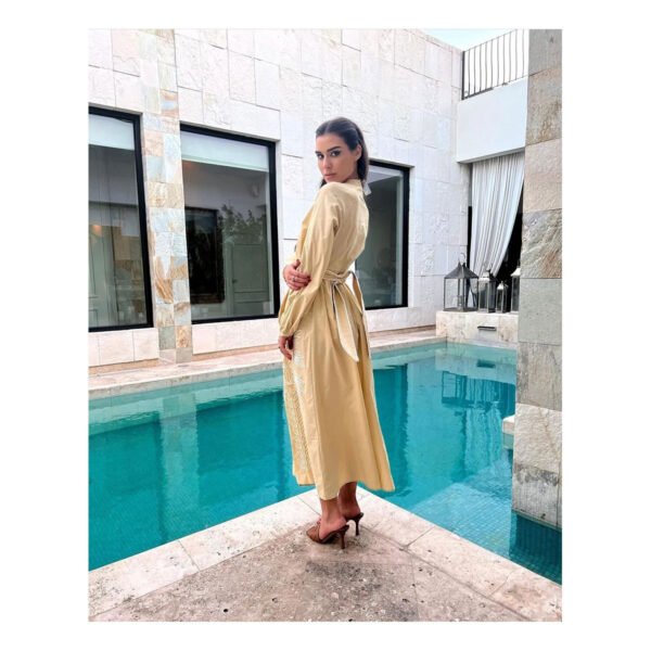 Clara Beige Dress - Image 4