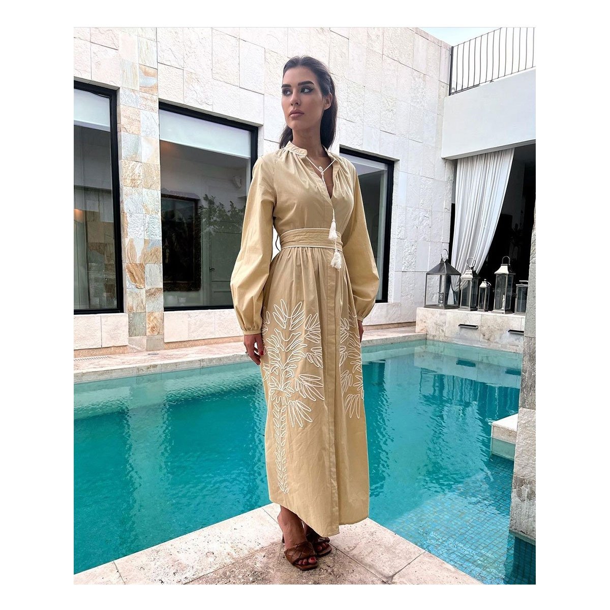 Clara Beige Dress