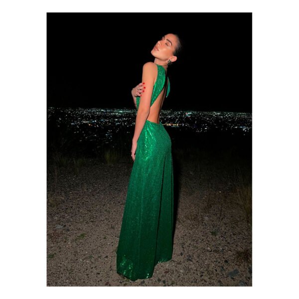 Eliette Green Dress - Image 3