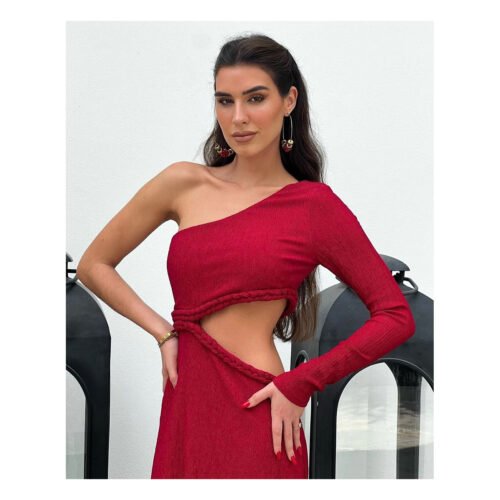 Justine Wine Dress - Image 2