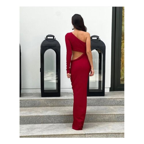 Justine Wine Dress - Image 4