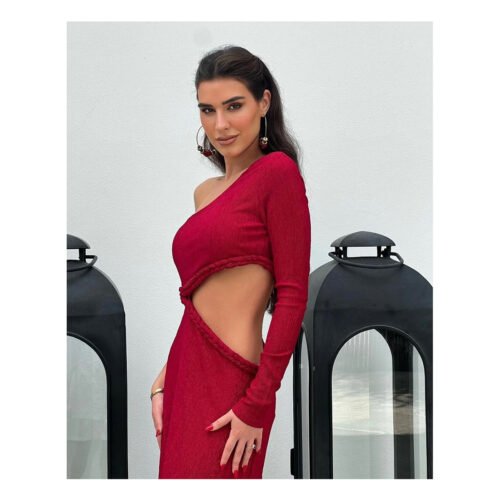 Justine Wine Dress - Image 5