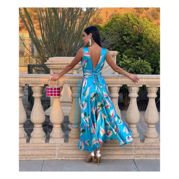 Midi Love Bug Turquese Dress - Image 2