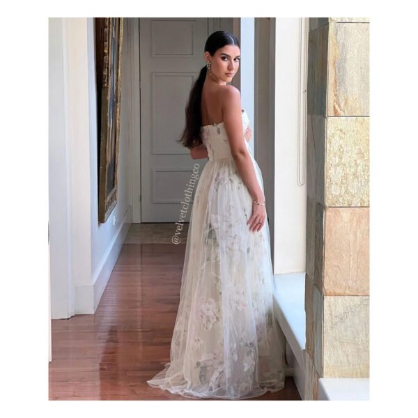 Merrigold Gown Beige Dress - Image 4