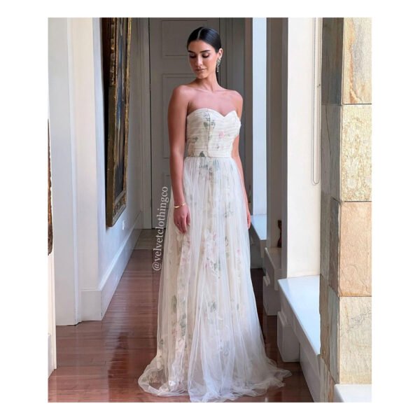 Merrigold Gown Beige Dress
