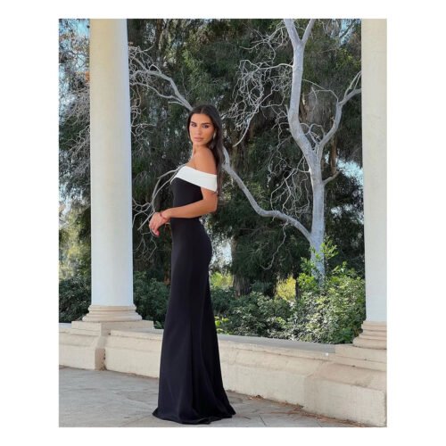 Naida Black & White Dress - Image 2