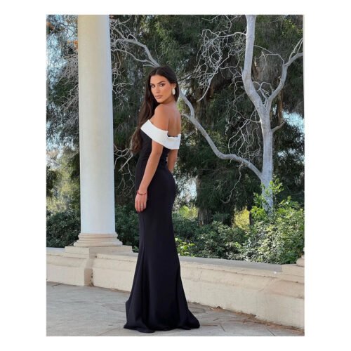 Naida Black & White Dress - Image 3