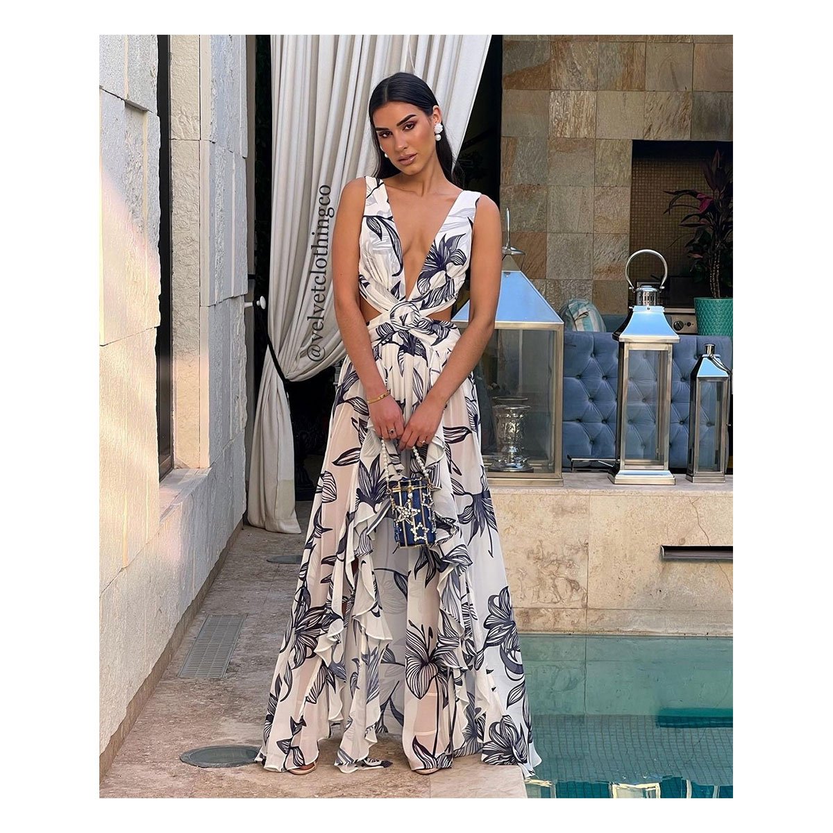 Noellya Blue & White Dress