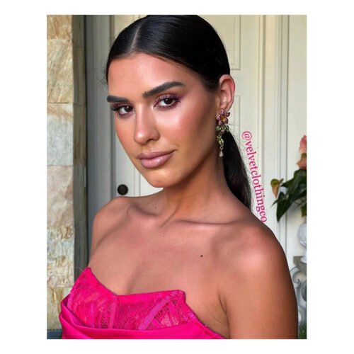 Tiana Hot Pink Corset Dress - Image 2
