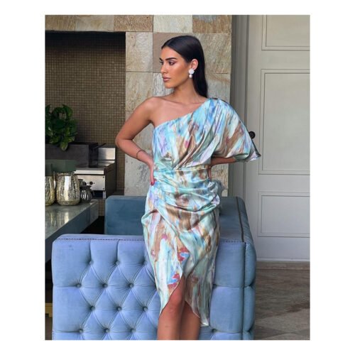Tie Dye Rachel One Shoulder Dress