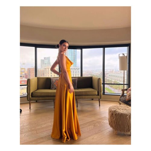 Carey Mustard Dress - Image 4