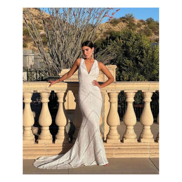 Nude Larissa White Dress - Image 3
