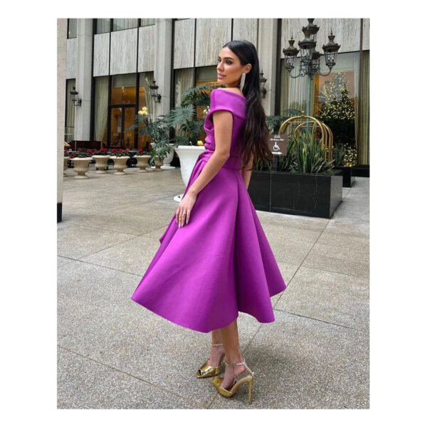 Melanie Magenta Dress - Image 3
