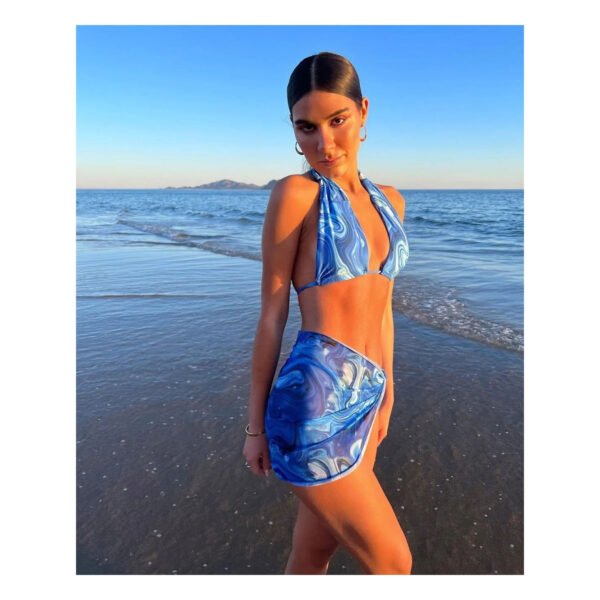 Tie Dye Blue Bikini Set - Image 3