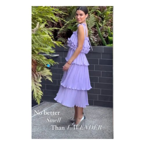 Caterine Lavander Midi Dress - Image 3