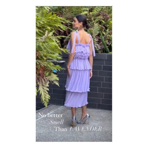 Caterine Lavander Midi Dress - Image 4