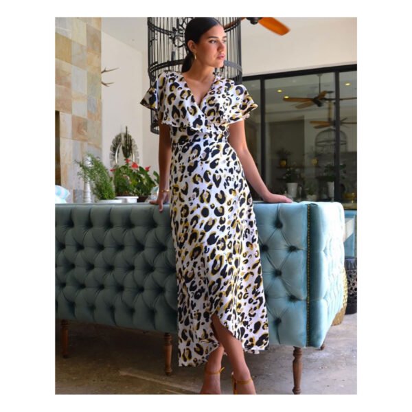 Cheetah Asymmetric Dress