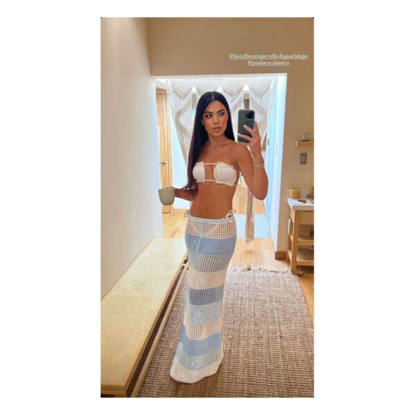 Galilea White & Blue Skirt