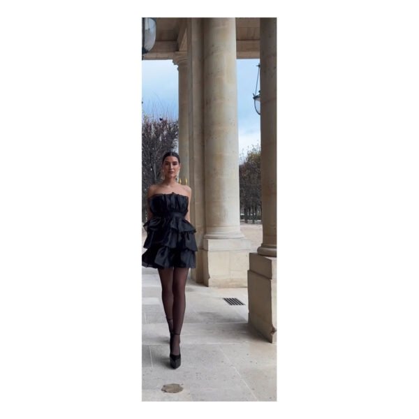 Jessie Fluffy Black Dress