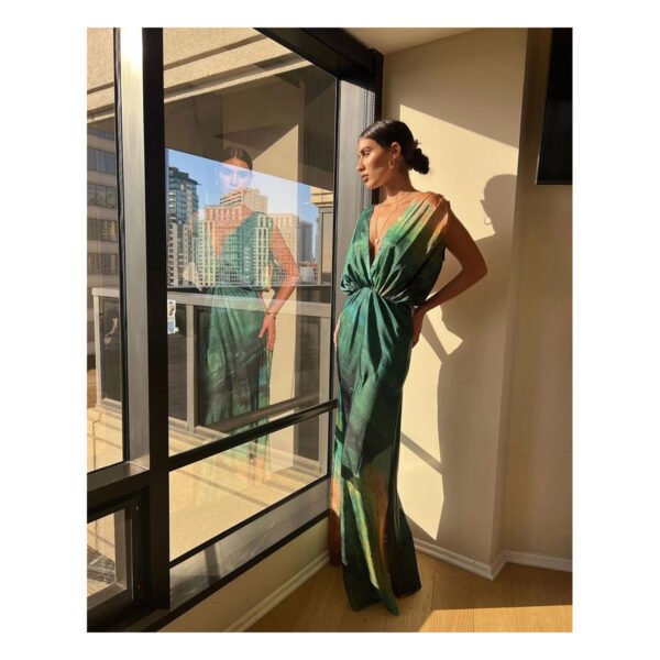 Donata Green & Brown Dress