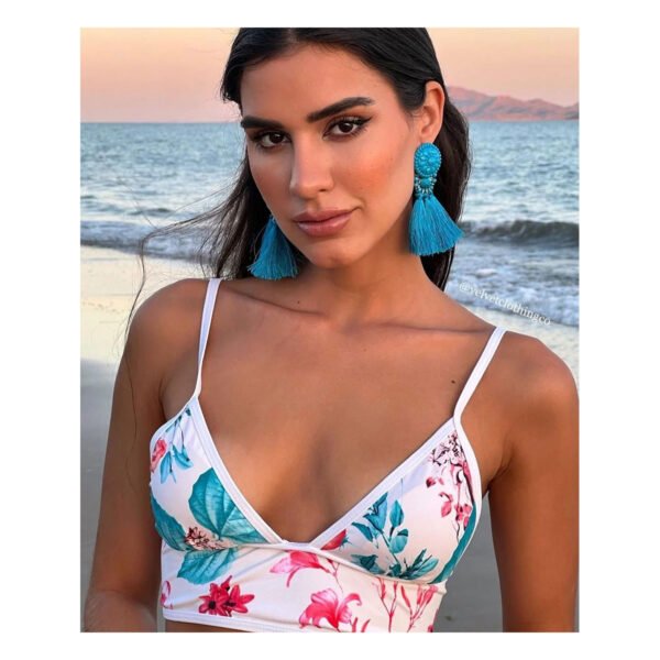 Pamplona White & Blue Swimsuit - Image 2