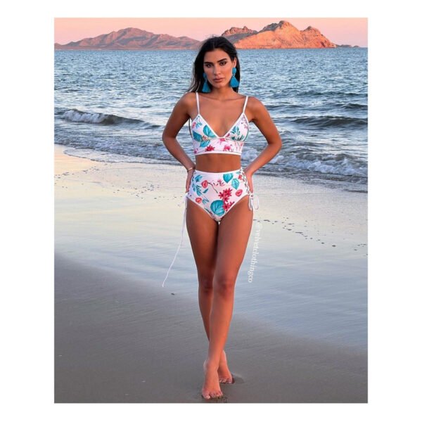 Pamplona White & Blue Swimsuit