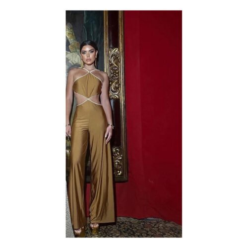 Silvia Golden Jumpsuit - Image 2