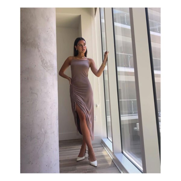 Rila Midi Brown Dress