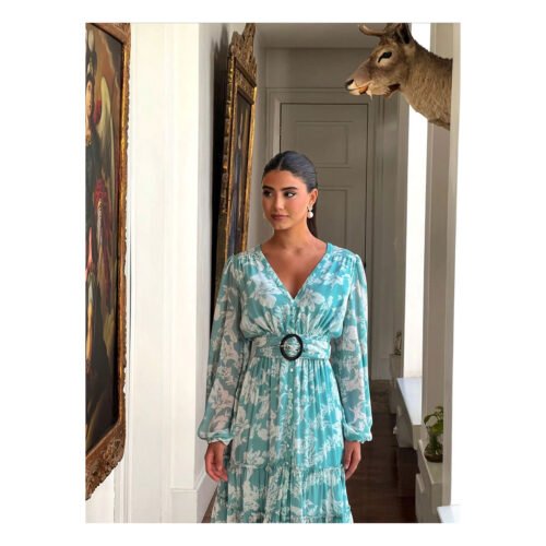Suri Blue Floral Dress - Image 5