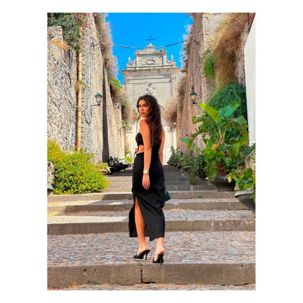 Galia Black Dress - Image 2