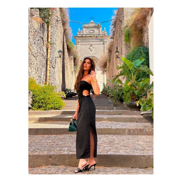 Galia Black Dress - Image 3
