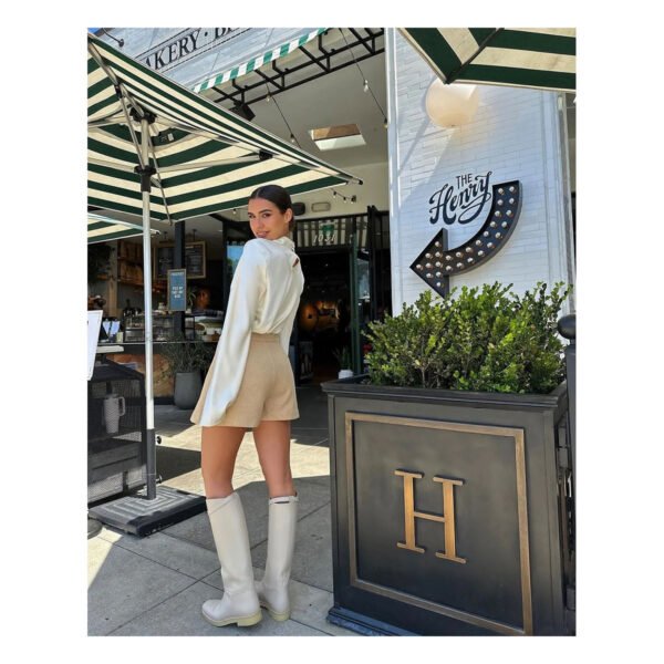 Irma Beige Satin Blouse - Image 3