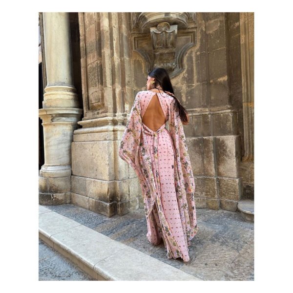 Norelia Floral Pink Dress - Image 3