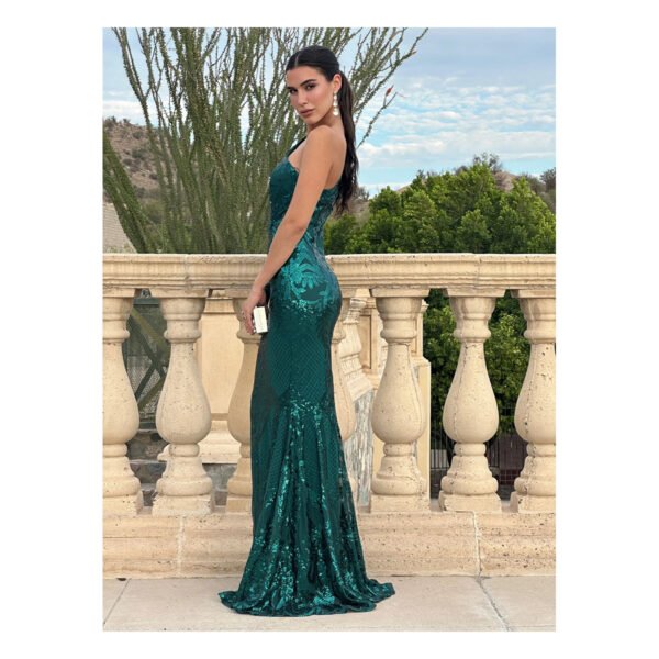 Roselyn Green Sequin Dress - Image 4