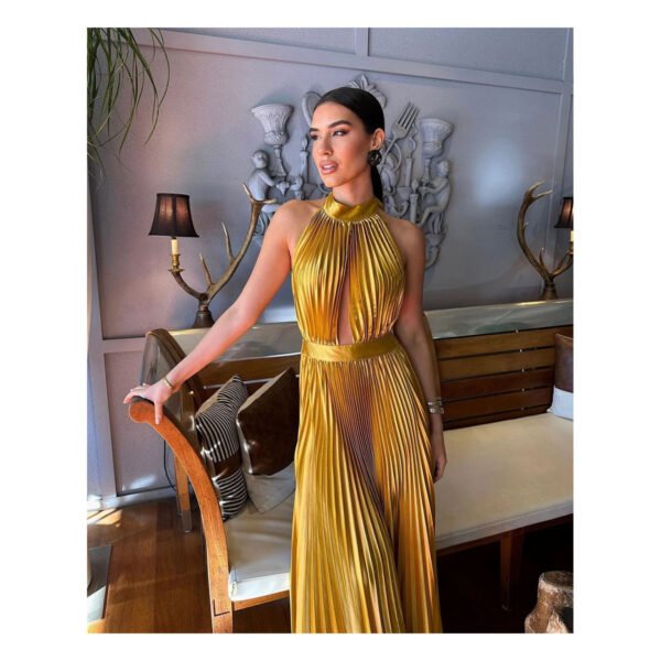 Ainhara Yellow Mustard Dress - Image 3