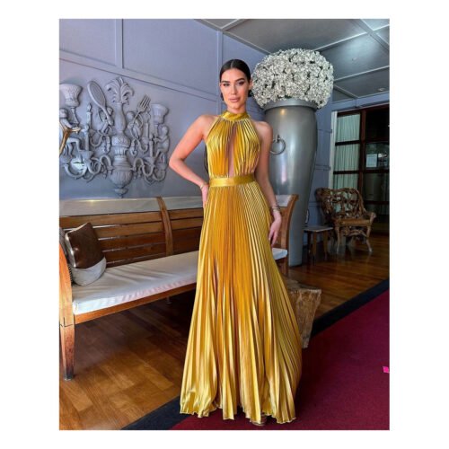 Ainhara Yellow Mustard Dress - Image 2