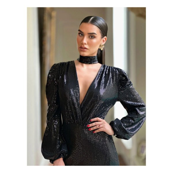 Atteneri Black Sequin Jumpsuit - Image 2