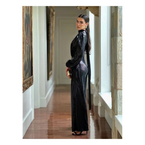 Atteneri Black Sequin Jumpsuit - Image 4
