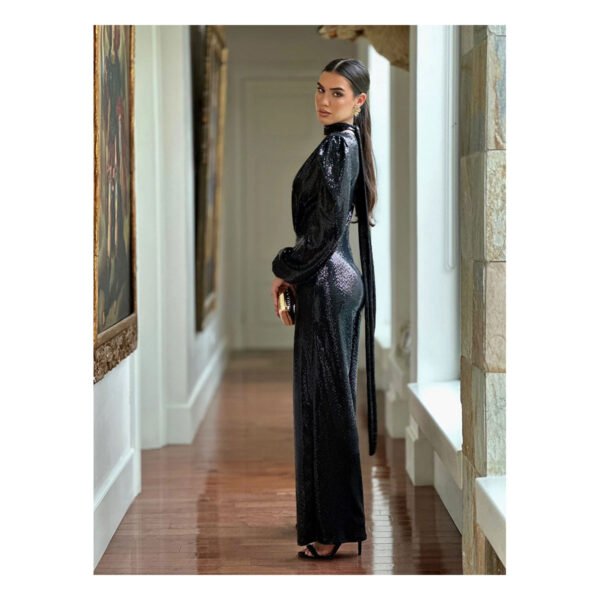 Atteneri Black Sequin Jumpsuit - Image 4